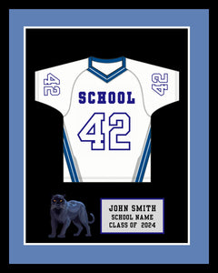 High School Lacrosse Senior Award Night Gift Idea - Jersey Frame Print  ModernMemoryDesign.com 