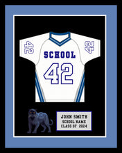 Load image into Gallery viewer, High School Lacrosse Senior Award Night Gift Idea - Jersey Frame Print  ModernMemoryDesign.com 