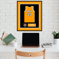 Cheerleading High School Senior Night Gift Award Custom Jersey Frame Art basketball