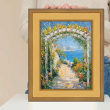 Load image into Gallery viewer, Wide Gold Leaf Flat Panel Picture Frame 