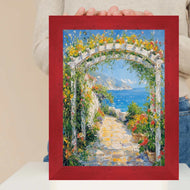 16x20 Frame Modern Red Burl Wood Flat Picture Frame