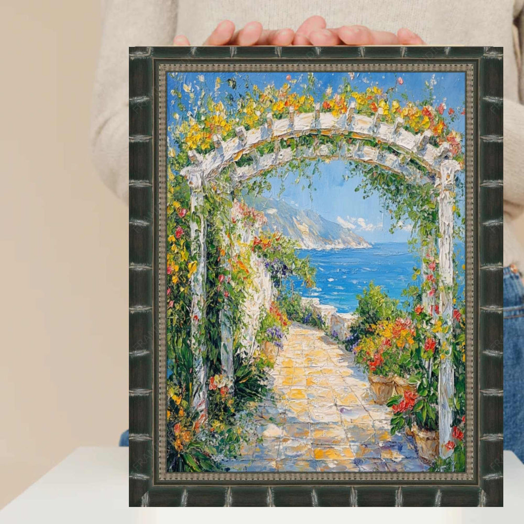 Boho Black Bamboo Wood Picture Frame