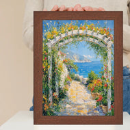 Dark Walnut Wood Grain Picture Frame - Home Office Decor 