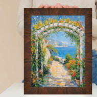 Brown Coffee Burl Wood Flat Picture Frame 