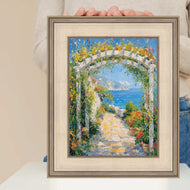 Wide Silver Leaf Flat Panel Picture Frame 