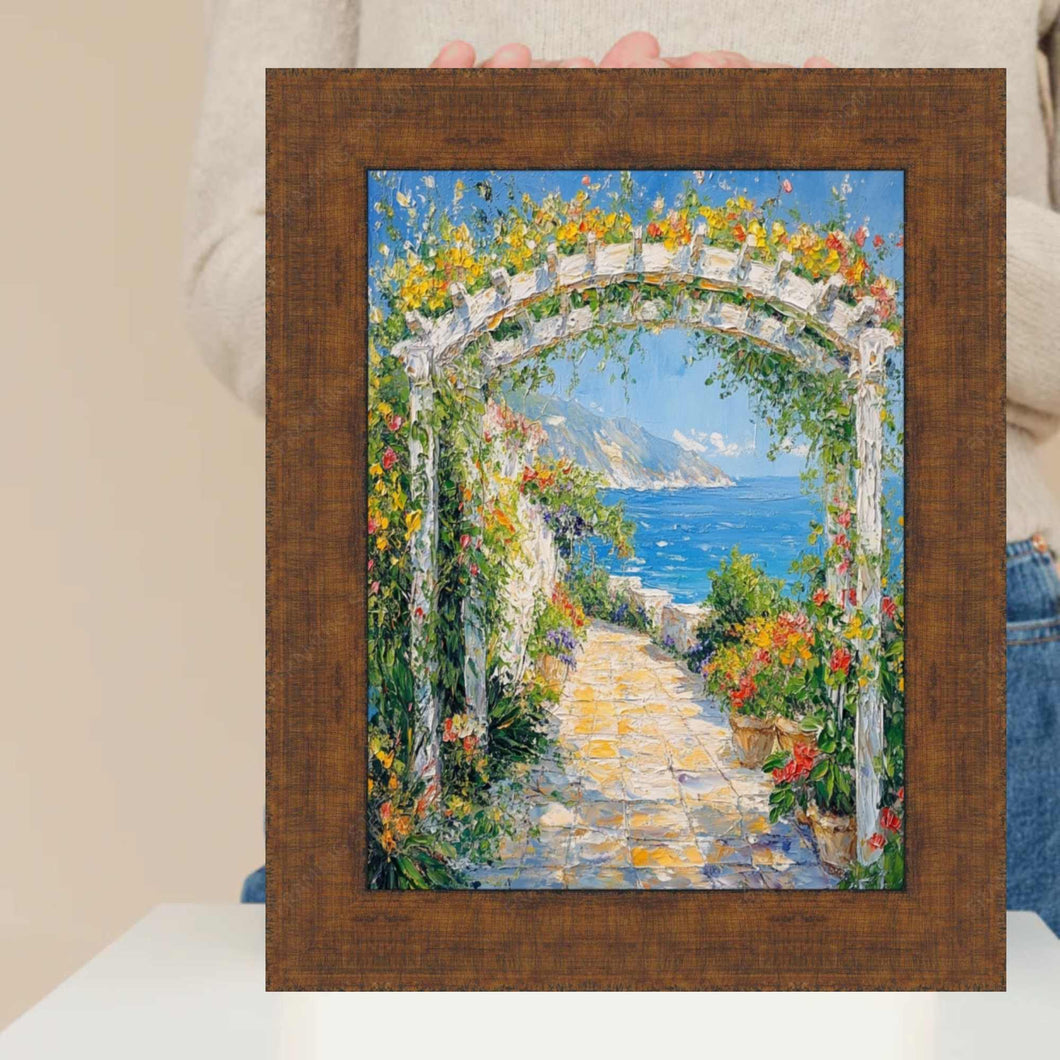 Wide Antique Gold Bronze Flat Picture Frame