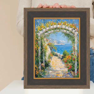 Wide Black Antique Gold Picture Frame 