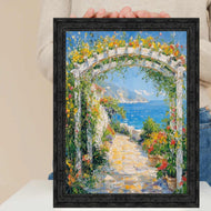 16x20 Frame Slim Bright Chrome Silver Pebbled Texture Picture Frame