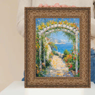 Wide Dark Gold Ornate Vine Picture Frame