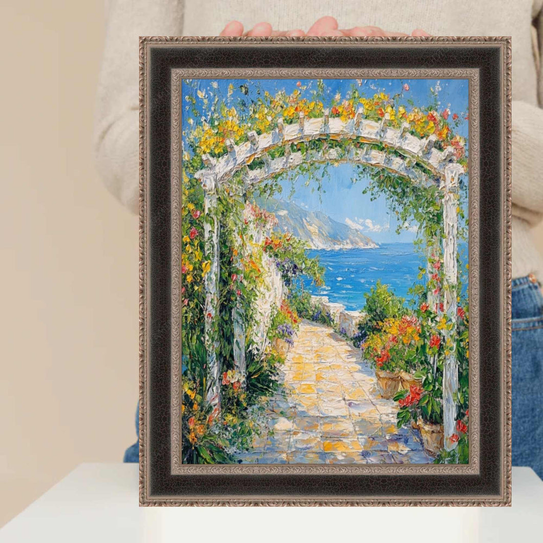 Antique Silver Black Leather Picture Frame