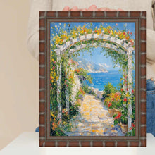 Load image into Gallery viewer, Boho Dark Brown Bamboo Picture Frame