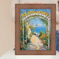 Rust Brown Grain Barnwood Picture Frame 