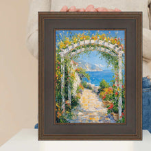 Load image into Gallery viewer, 11x14 Frame Wide Gold Black Flat Panel Picture Frame