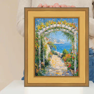 11x14 Frame Wide Gold Leaf Flat Panel Picture Frame