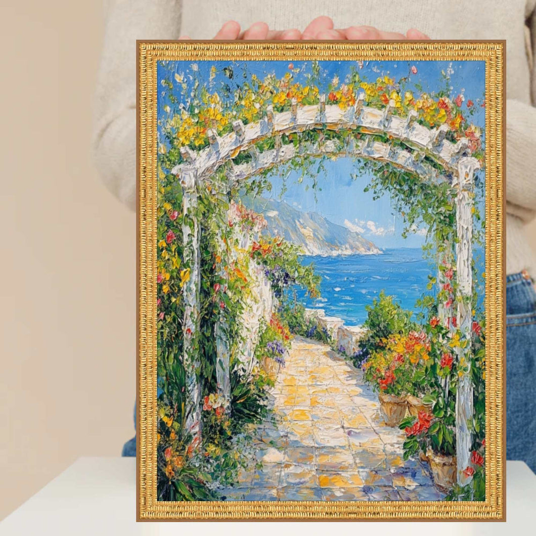 Contemporary Modern Slim Bright Gold Pebbled Texture Picture Frame 