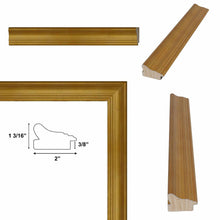 Load image into Gallery viewer, Traditional Aged Gold Scoop Picture Frame