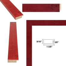 Load image into Gallery viewer, 16x20 Frame Modern Red Burl Wood Flat Picture Frame