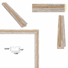 Load image into Gallery viewer, Nautical Rope Dock Boat Rustic White Wash Picture Frame 