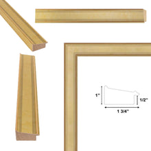 Load image into Gallery viewer, 11x14 Frame Modern Contemporary Champagne Gold Flat Picture Frame