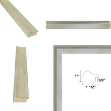 Load image into Gallery viewer, 11x14 Frame  Contemporary Silver Brushed Modern Scoop Picture Frame