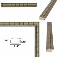 Load image into Gallery viewer, Boho Silver Bamboo Wood Picture Frame