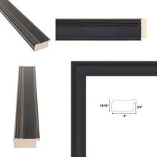 Load image into Gallery viewer, Black Hammered Flat Picture Frame 