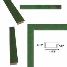 Load image into Gallery viewer, Green Burl Wood Flat Picture Frame 