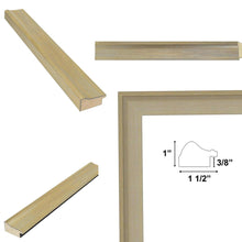 Load image into Gallery viewer, Gold Brushed Modern  Contemporary  Scoop Picture Frame 