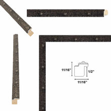 Load image into Gallery viewer, 16x20 Frame Industrial Slim Black Iron Asphalt Picture Frame