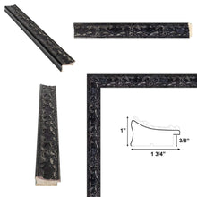 Load image into Gallery viewer, Renaissance Silver Black Ornate Picture Frame 