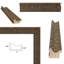 Load image into Gallery viewer, Wide Dark Gold Ornate Vine Picture Frame