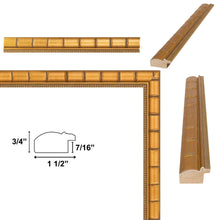 Load image into Gallery viewer, Boho Gold Bamboo Wood Picture Frame