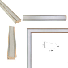 Load image into Gallery viewer, 16x20 Frame Modern Contemporary Silver Flat Picture Frame