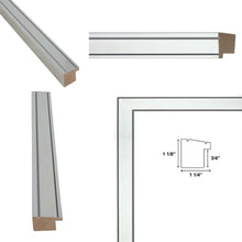 Load image into Gallery viewer, 11x14 Frame Modern Silver Metal Brushed Picture Frame