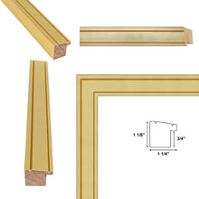 Load image into Gallery viewer, Modern Bright Gold Metal Picture Frame 