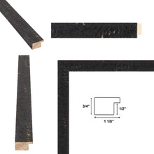 Load image into Gallery viewer, Slim Black Chabi Chic Farmhouse Barnwood Rustic Picture Frame 
