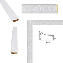 Load image into Gallery viewer, Glossy Ornate Wedding White Picture Frame 