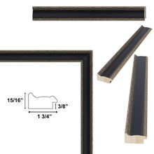 Load image into Gallery viewer, Antique Silver Black Leather Picture Frame