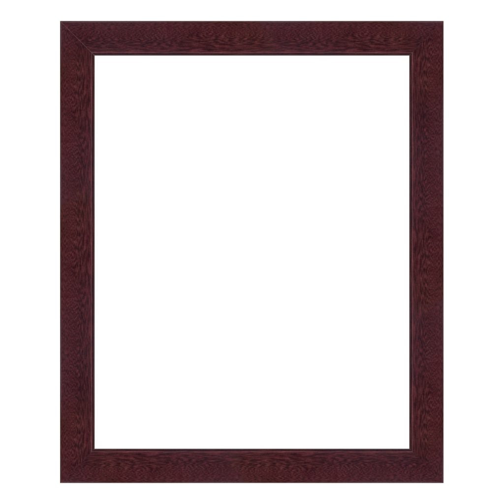 Mahogany Wood Picture Frame - Flat Modern Framing