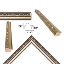 Load image into Gallery viewer, 16x20 Frame Aged Antique Silver With Bead Picture Frame-D6661
