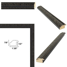 Load image into Gallery viewer, 11x14 Frame Antique Black Wood Ornate Picture Frame