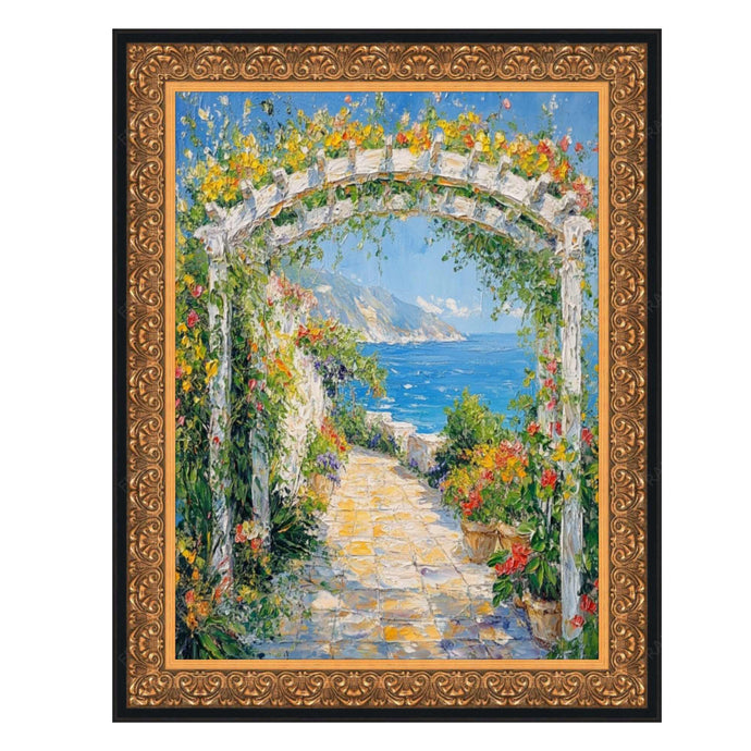 16x20 Frame Antique Floral Gold With Black Lip Picture Frame