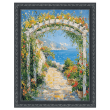 Load image into Gallery viewer, 16x20 Frame Ornate Beaded Scoop Black Picture Frame Cris Cross