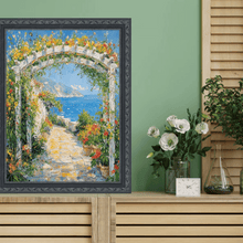 Load image into Gallery viewer, 16x20 Frame Ornate Beaded Scoop Black Picture Frame Cris Cross