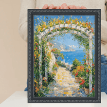 Load image into Gallery viewer, 16x20 Frame Ornate Beaded Scoop Black Picture Frame Cris Cross