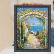 11x14 Frame Ornate Beaded Scoop Black Picture Frame Cris Cross
