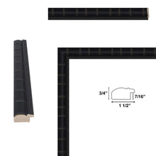 Load image into Gallery viewer, 16x20 Frame Boho Black Bamboo Wood Picture Frame