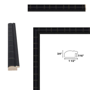 16x20 Frame Boho Black Bamboo Wood Picture Frame