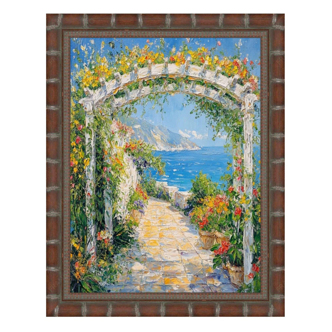 11x14 Frame Boho Dark Brown Bamboo Picture Frame