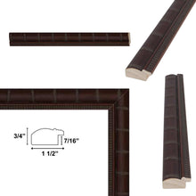 Load image into Gallery viewer, 11x14 Frame Boho Dark Brown Bamboo Picture Frame